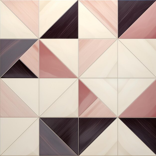 azulejos geométricos rosados y beige con esquemas de colores realistas