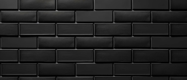 Los azulejos de ladrillo negro del metro, la textura de la pared de cerámica, el fondo de azulejos anchos, el estandarte, el panorama, el patrón sin costuras.
