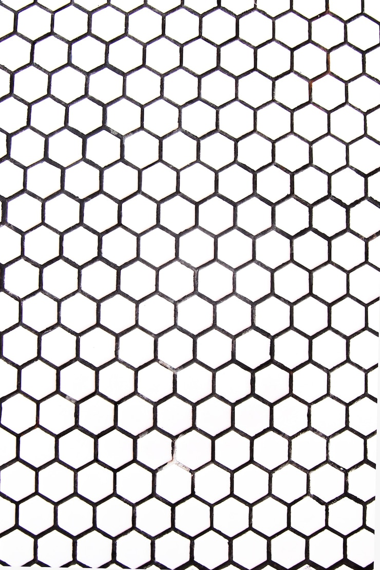 Foto azulejos de mármol de moda pequeños cuadrados blancos con negro. lugar para el diseño.