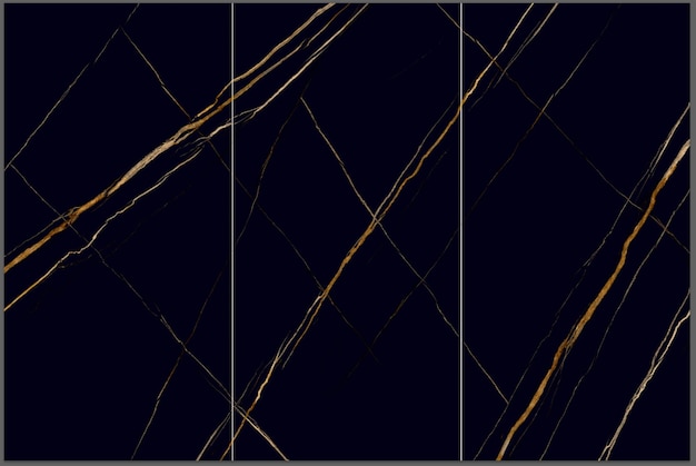 azulejos de mármol negro y dorado