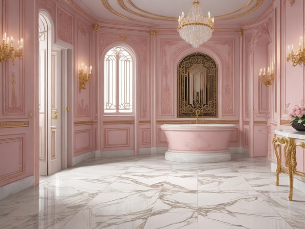 Azulejos de mármol con textura rosa