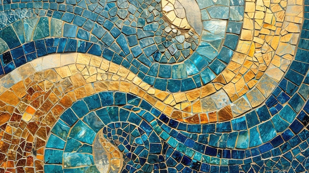 Foto azulejos de mosaico abstractos de color verde y turquesa en el fondo del suelo textura arabescos marroquí marrakech patrón de azulejos cerámicos retro vintage