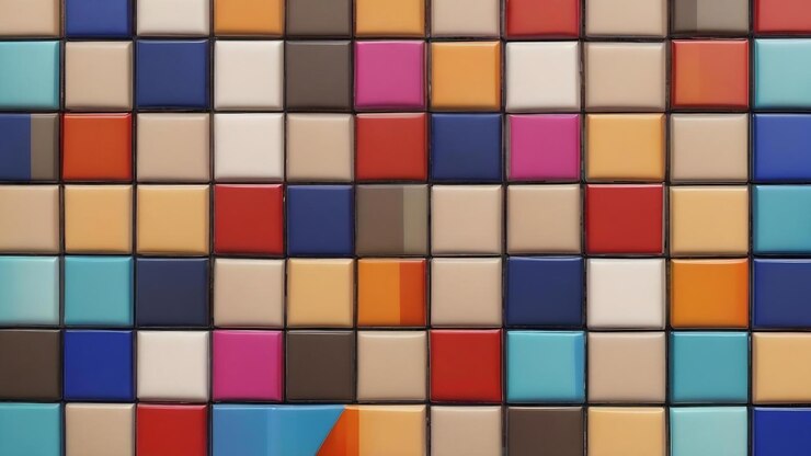 Foto azulejos de mosaico con fondo o patrón de textura abstracta mínima