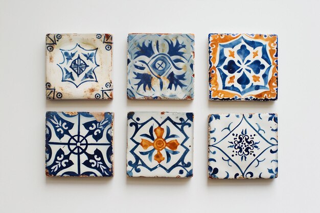 Foto azulejos portugueses sin costuras patchwork colorido de azulejo azulejos decoración de españa islámico árabe indio