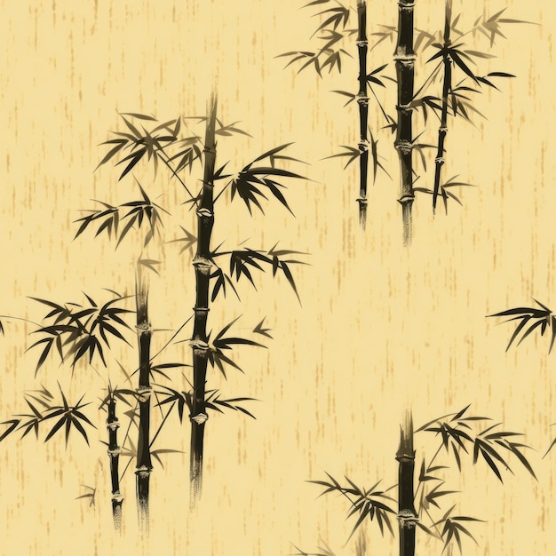 azulejos sem costura de bambu de padrão chinês