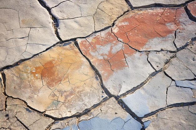 Azulejos de suelo agrietados