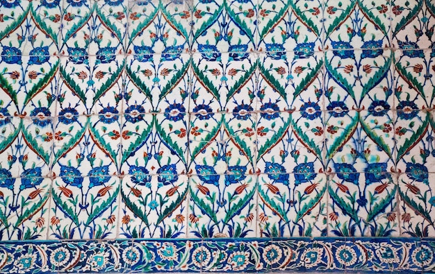 Azulejos turcos hechos a mano antiguos otomanos