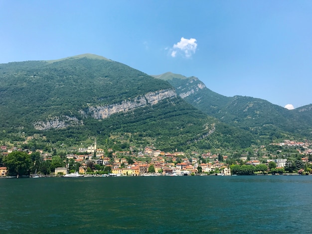 Azzano town Italy Como lake shore landscape