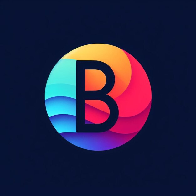 b anfänglicher Gradient farbenfrohes Logo