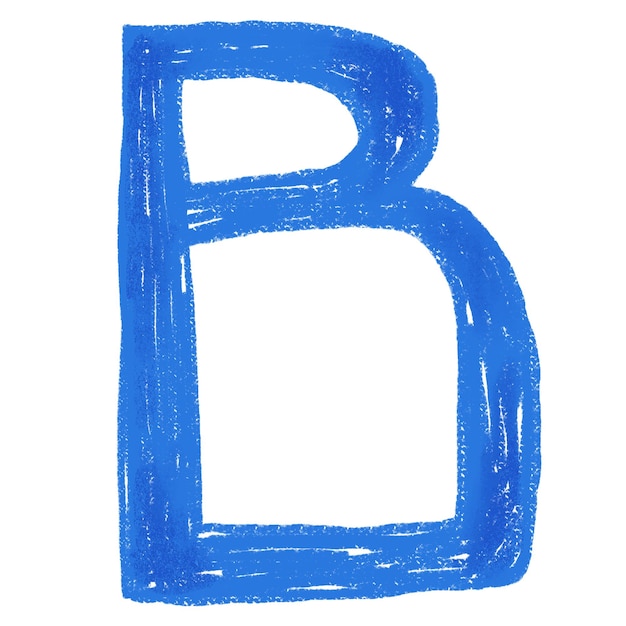 B letra png fuente de lápiz de colores fondo transparente