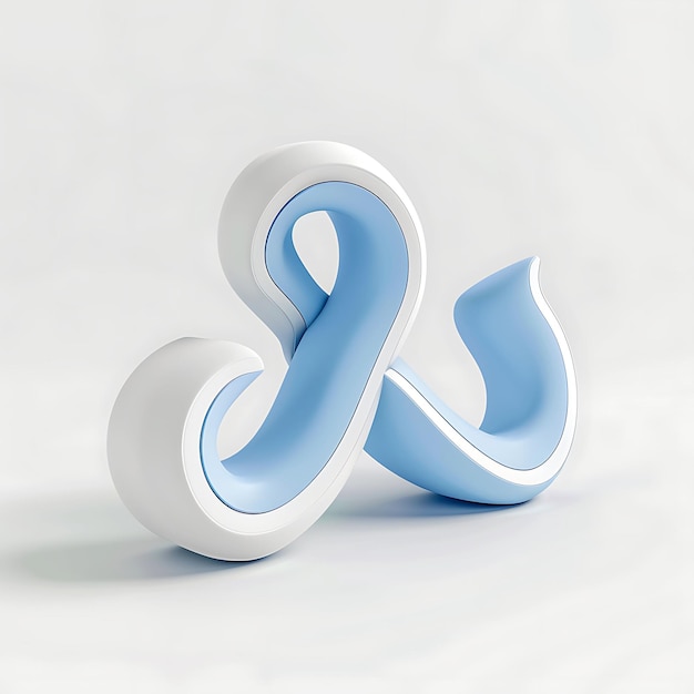 B2 Icon 3D Bluetooth con símbolo y ondas El símbolo es azul y el objeto del modelo W en un fondo limpio