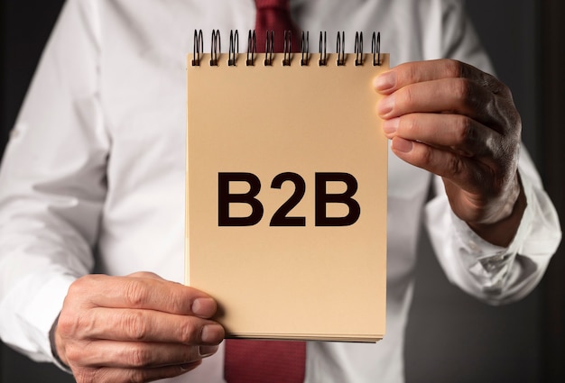 B2B-Akronym, Inschrift. Business-to-Business-Konzept.