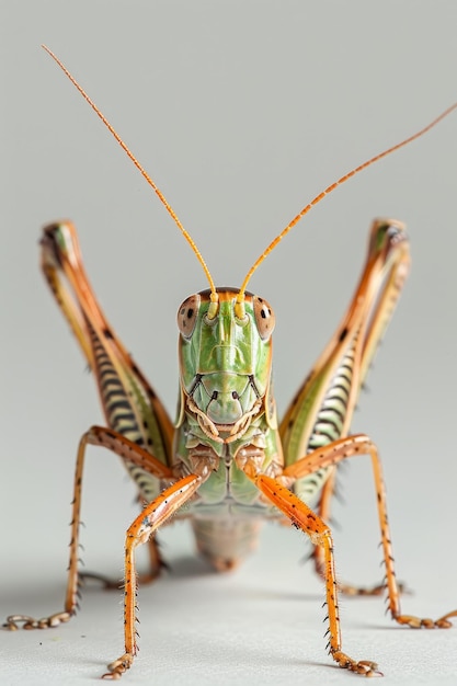 Foto ba catídido verde e laranja sobre fundo branco