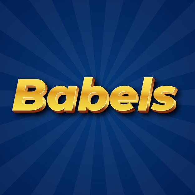 Babels Efecto de texto Oro JPG fondo atractivo tarjeta foto confeti