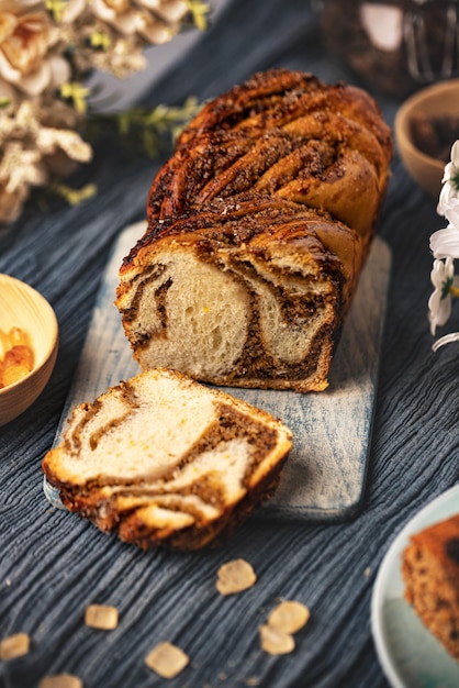 Babka torcida con nueces