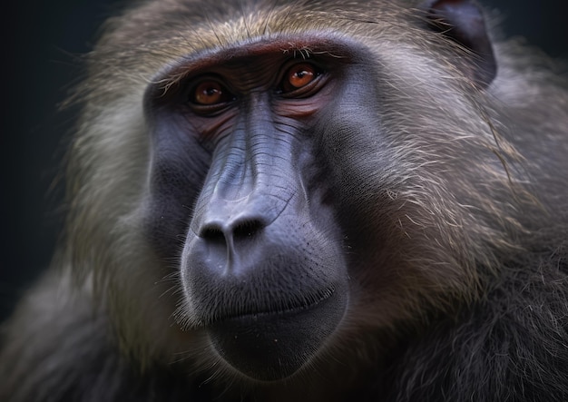 Los babuinos son monos grandes y de constitución poderosa.