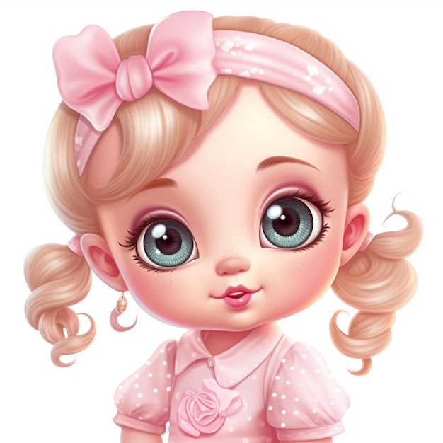 baby_beautiful_berbie girl_clipart_sublimação