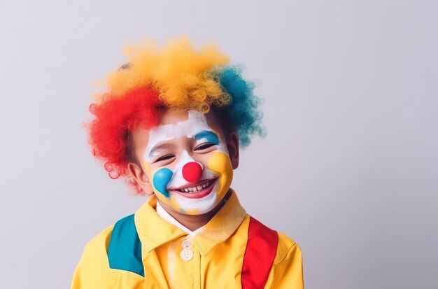 Baby-Clown-Kostüm, Zirkus-Lächeln-Party, Generate Ai
