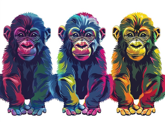 Baby Gorilla para Crianças Livro de Coloração