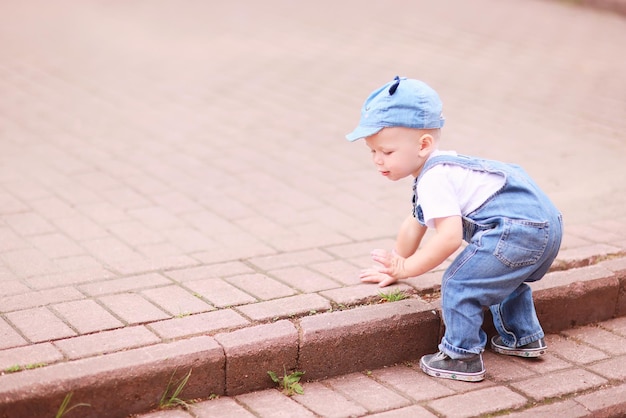 baby jeans jumpsuit boy paseos en verano