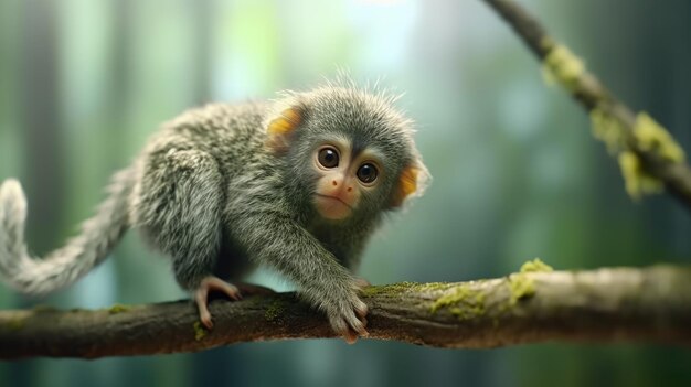 Baby Monkey HD 8K Tapetenhintergrund Fotobild