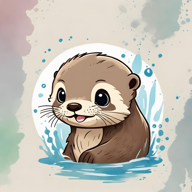 Baby Otter TShirt Design