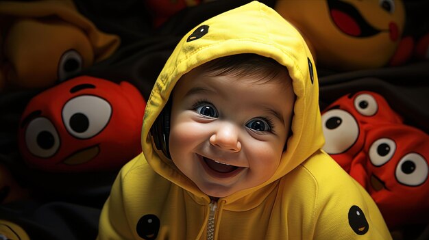 Baby-Smiley-Emoji-UHD-Gemälde