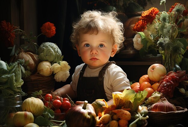 Baby und Gemüse gesunde Ernährung gesunde Babynahrung