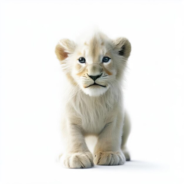 Baby White Lion's Elegance in the Wild Generative KI