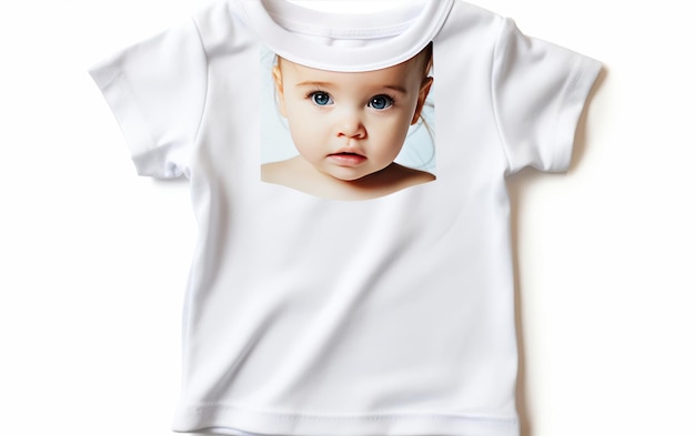 Baby39s Blank Canvas T-Shirt auf weißem Hintergrund