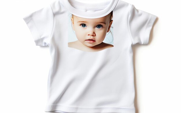 Baby39s camiseta de lienzo en blanco con fondo blanco