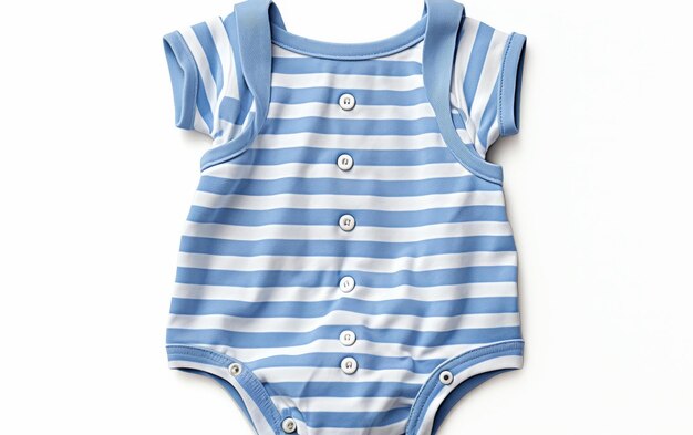 Baby39s Cute Striped Romper en un fondo blanco