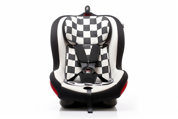 Babyautositz isoliert auf weißem Hintergrund Generative KI
