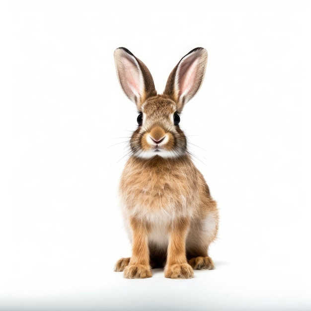 Babyhase lokalisiert auf weißer generativer KI