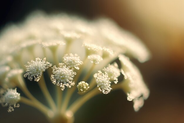 Babys Breath Makrofoto Volumetrische Beleuchtung in generativer KI