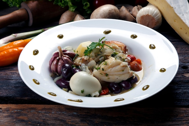 Bacalao al horno con aceite de oliva