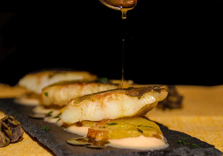 Bacalao servido en un restaurante en Italyco