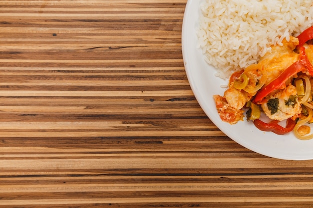 Bacalhau delicioso com arroz