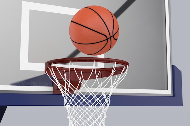 Backboard und Basketball