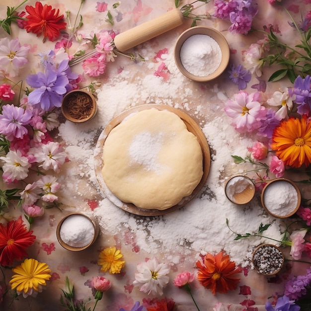 Backen von Mehl und Eiern Ostern