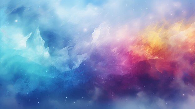 background_banner_beautiful_rainbow_snowflakes_winte