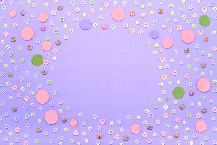 Background for text Quadro ornamental de botões coloridos.