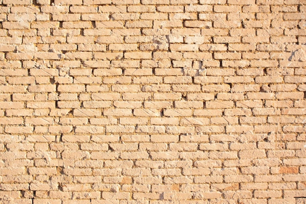 Backsteinmauer eine Backsteinmauer mit einer schönen Beschaffenheit in einer kleinen Stadt in Brasilien natürliches Licht selektiver Fokus