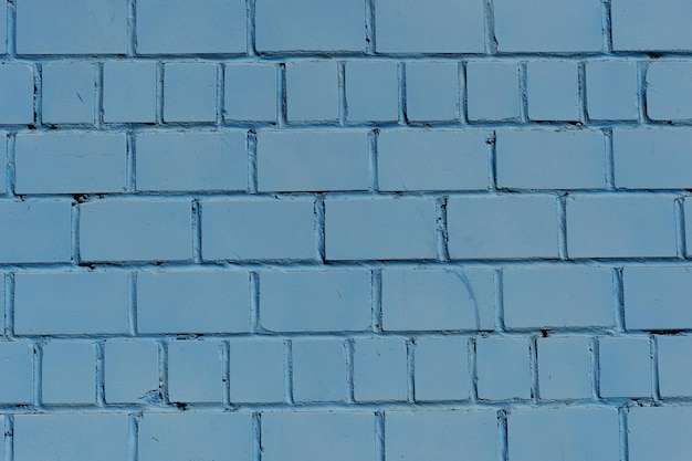 Backsteinmauer Wand in blauer Farbe gestrichen Textur