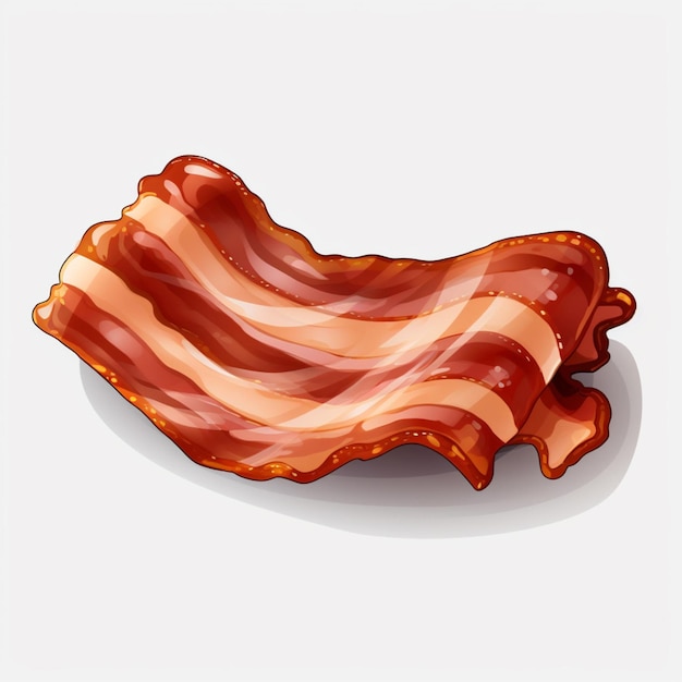 Bacon 2d-Vektorillustration Cartoon mit weißem Hintergrund h