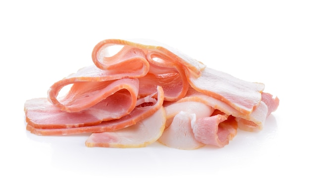 bacon isolado no fundo branco