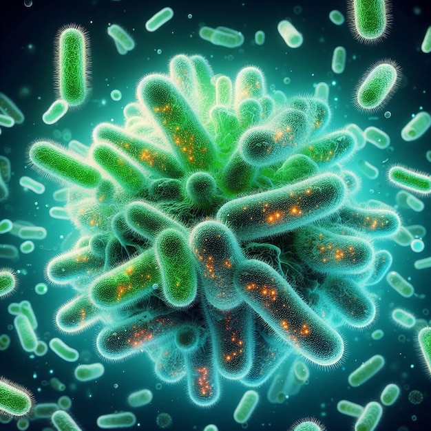 Foto las bacterias, los virus, los microorganismos,