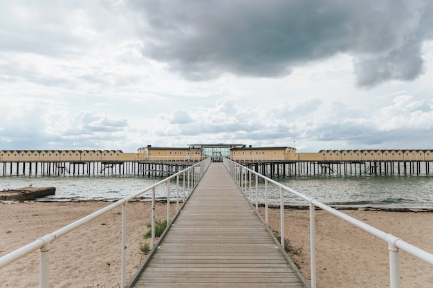 Badehütten in Helsingborg, Schweden.