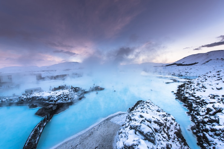 Foto badekurort island der heißen quelle der blauen lagune