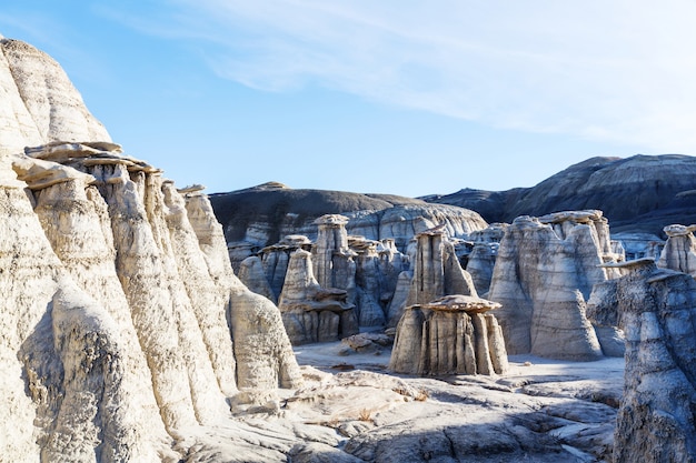 Badlands Bisti, área selvagem de De-na-zin, Novo México, EUA